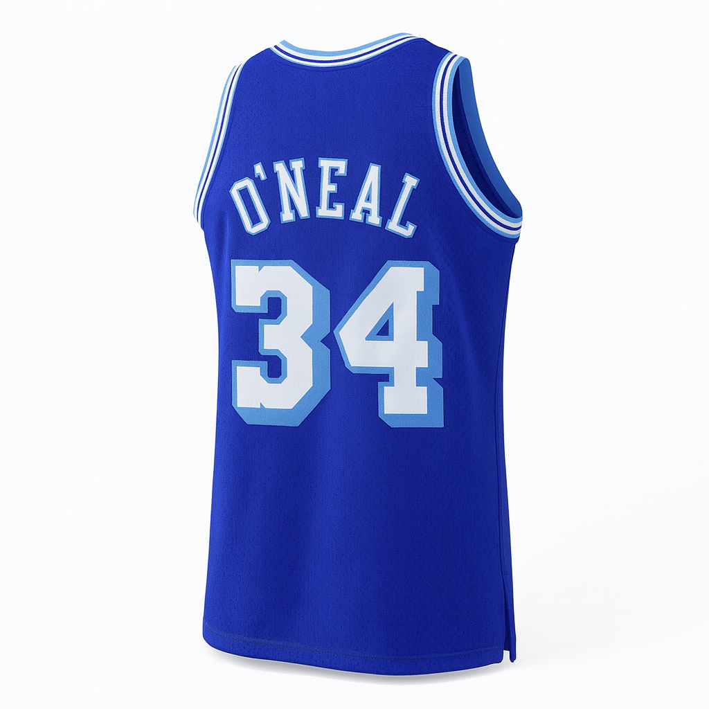 Hardwood Classics Edition (Shaquille O’Neal era throwback) Away Jersey (Blue Hardwood Classics)